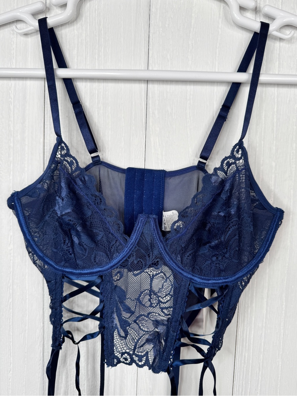 Avidlove Navy Lace Underwire Bustier